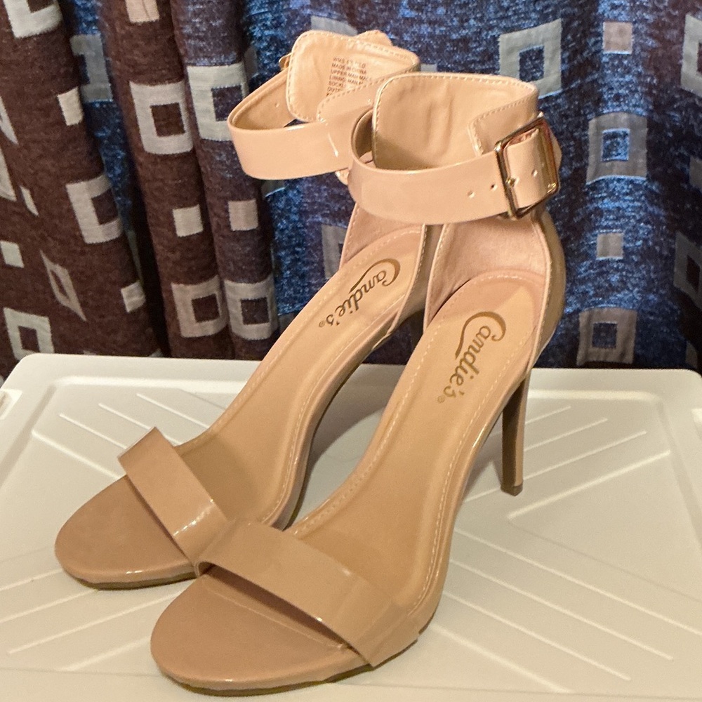 Candie's Blush Ankle Strap Heels